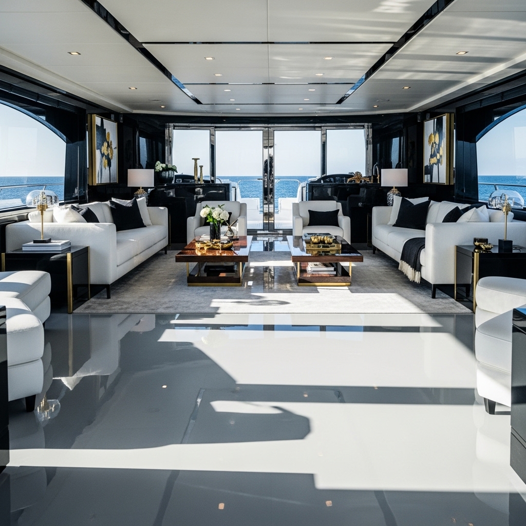 Achterdek epoxyvloer, weerbestendig