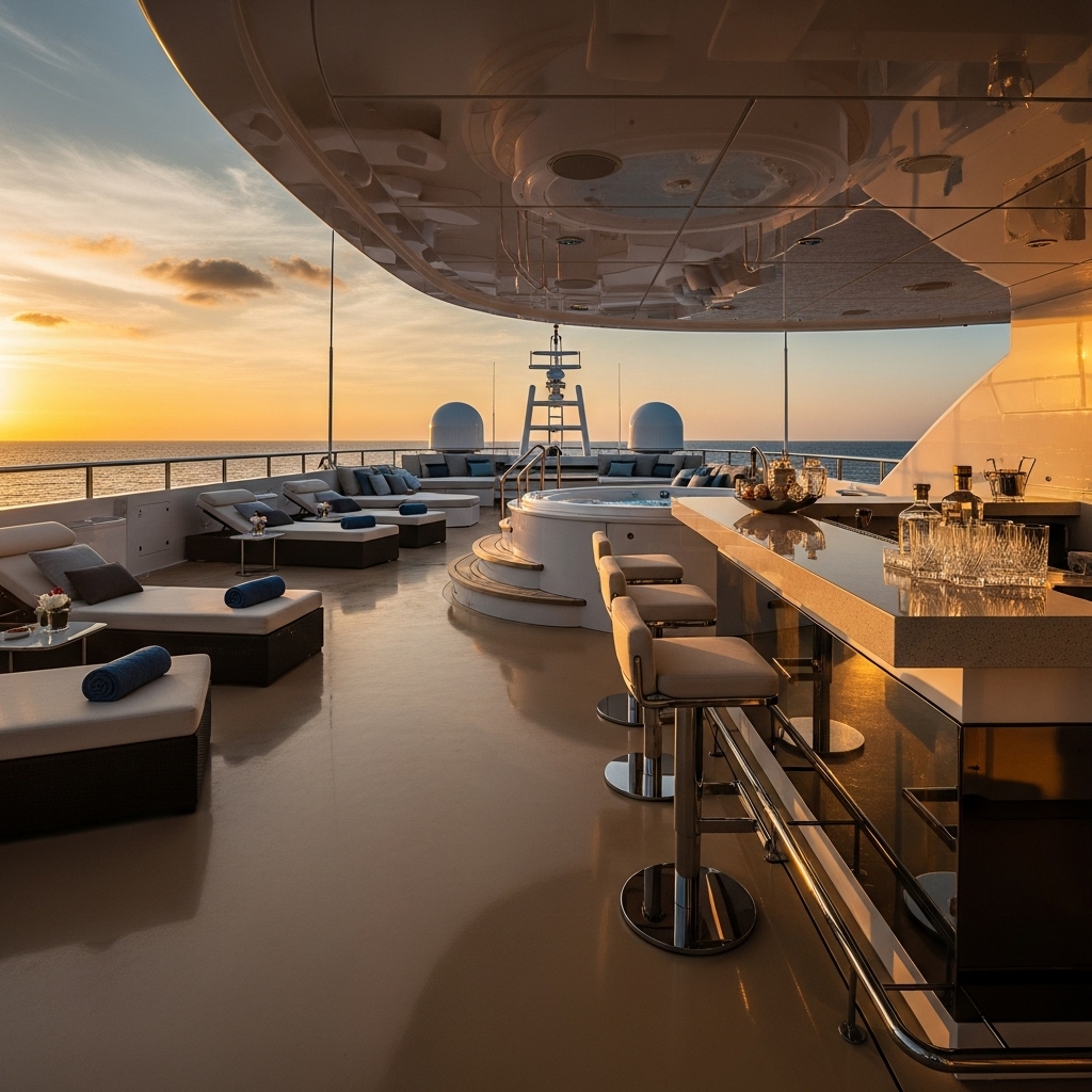 Epoxyvloer in luxe bar aan boord