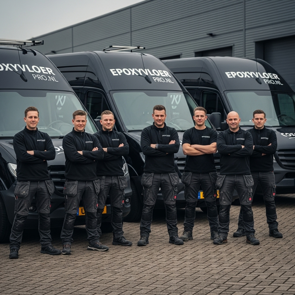 Epoxyvloer in Breda – naadloze afwerking in showroom