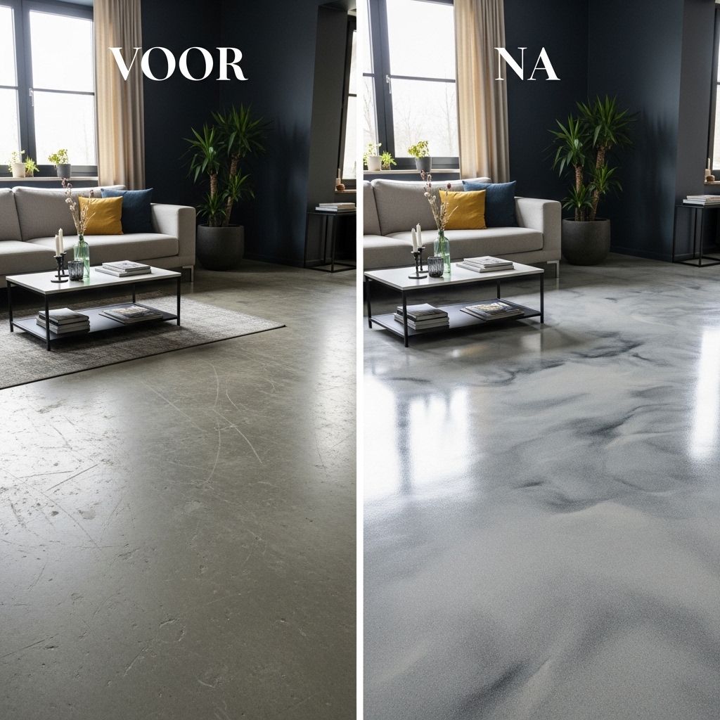Epoxy vloer kleuren – diverse RAL-samples en betonlook varianten