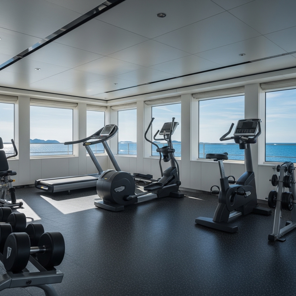 Fitnessruimte epoxyvloer antislip en hygiënisch