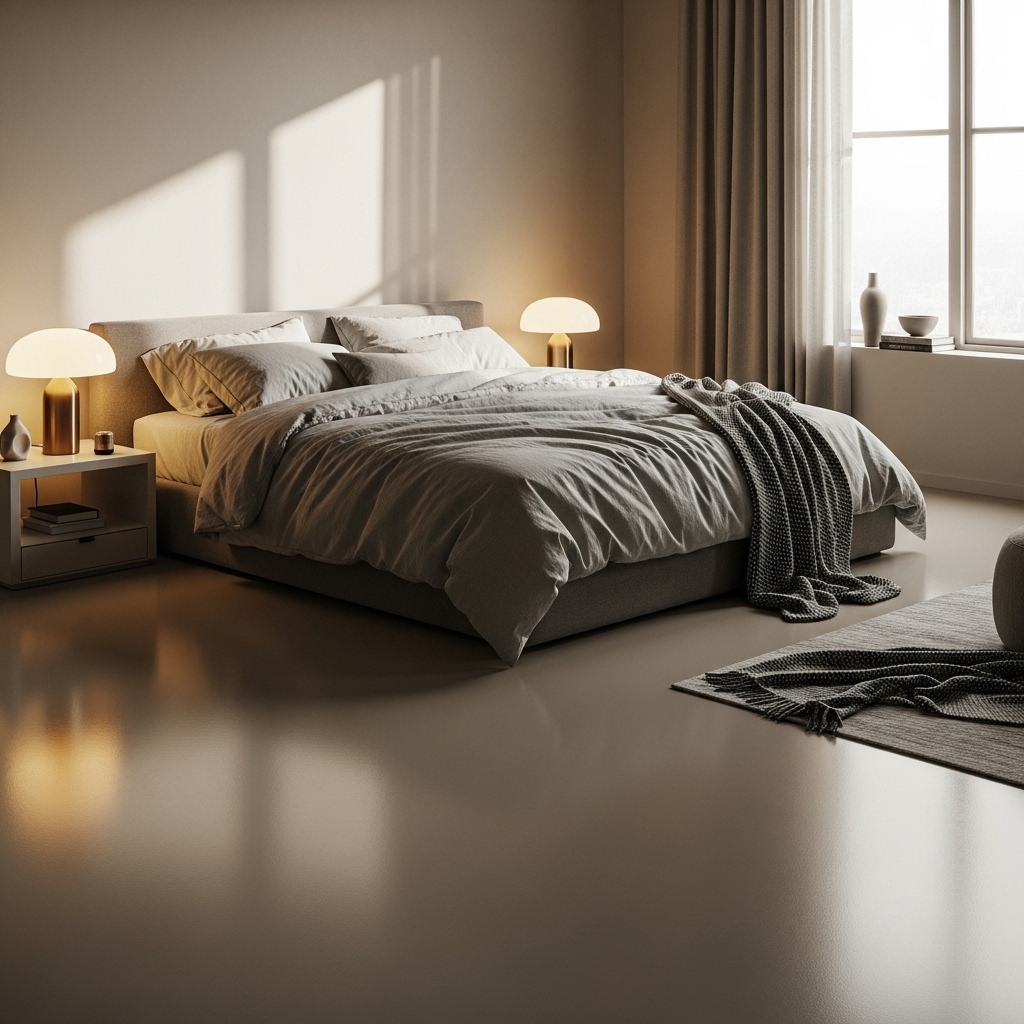 Detail naadloze aansluiting bij plint slaapkamer