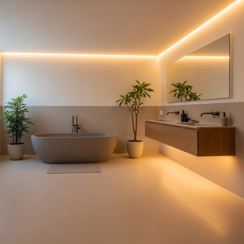 Voorbeeldproject gietvloer badkamer