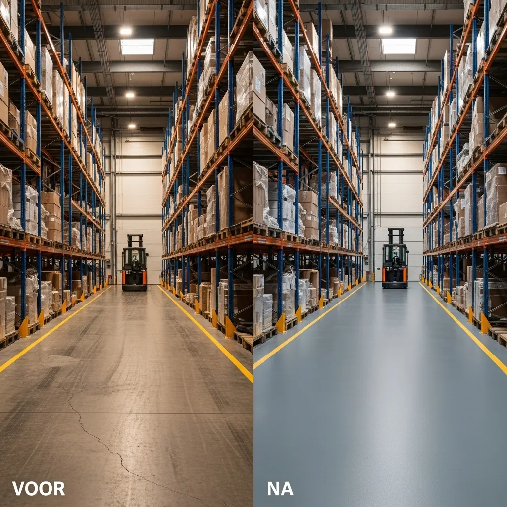 epoxy vloer Rotterdam magazijn