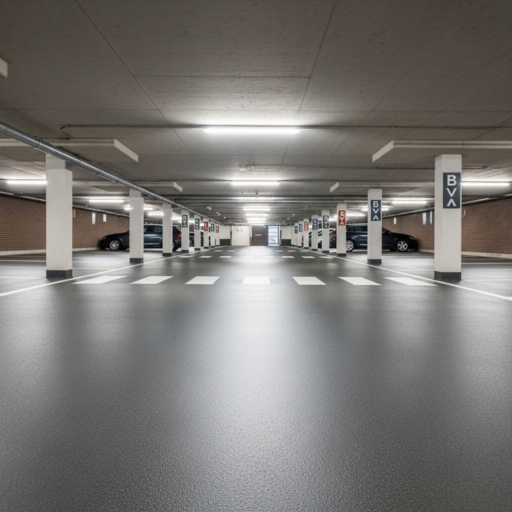 Strakke gerenoveerde vloer in algemene ruimte van een appartementencomplex of VvE